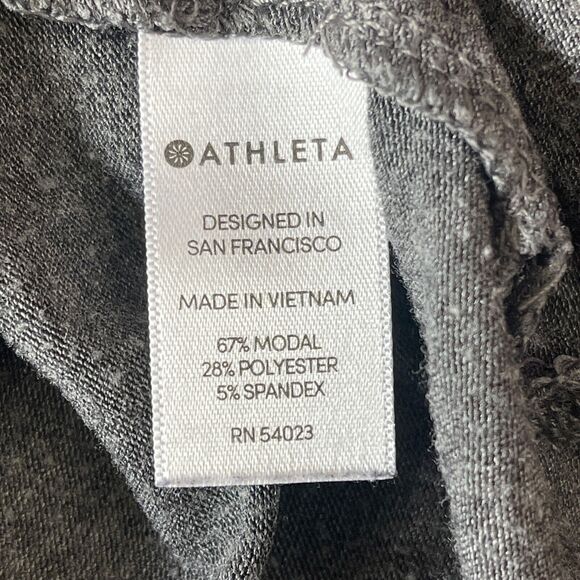 Athleta Top Womens Medium Threadlight Long Sleeve Gray Tee Stretch Modal 223948 - Picture 4 of 7